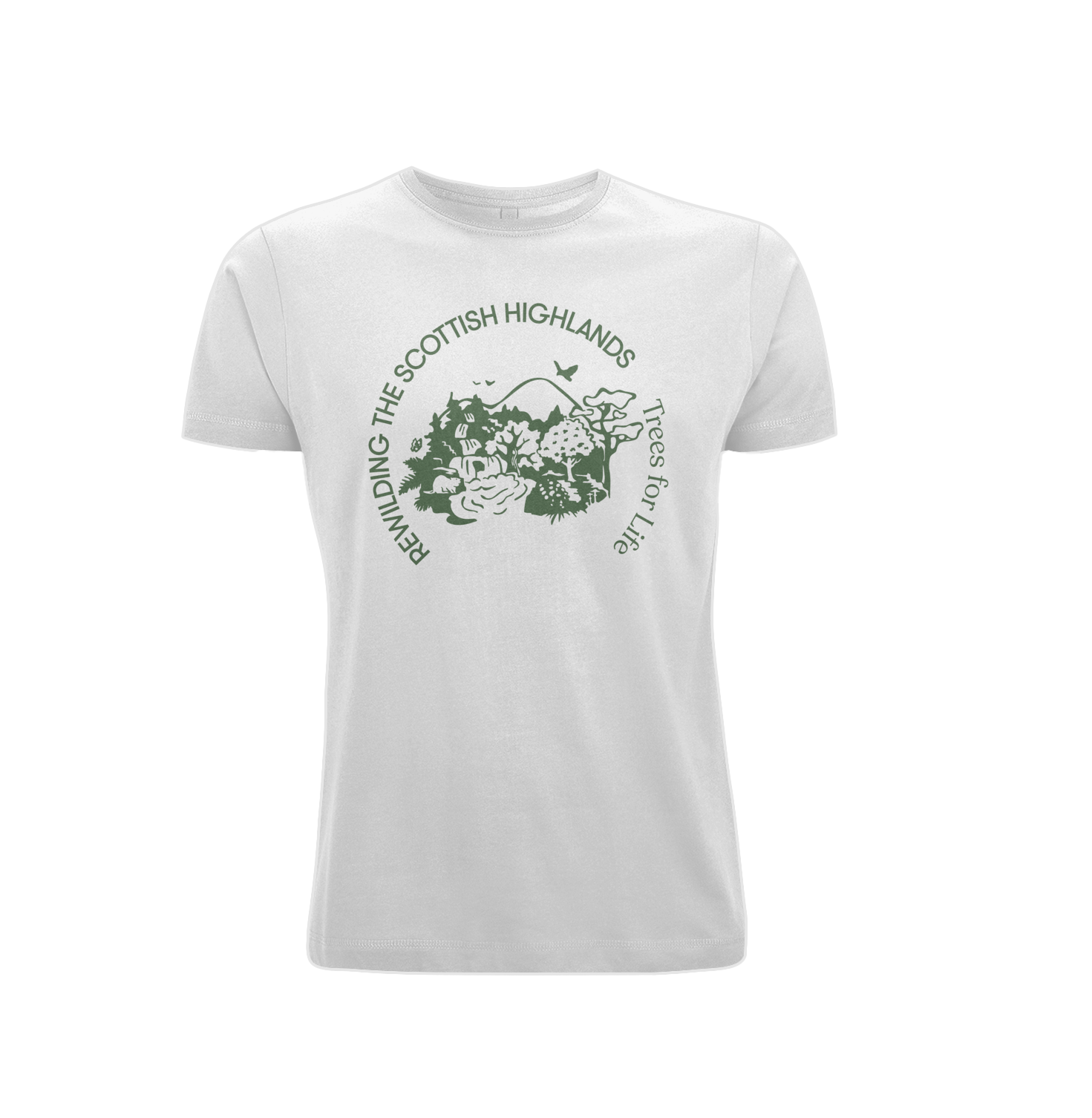 Organic Cotton Unisex T-Shirt Rewilding the Highlands
